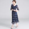 Fashion Elegant Tassel Long Runway Party Dress - Image 3