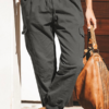 Fashion Solid Color Pocket Cargo Pants - Image 5