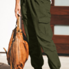 Fashion Solid Color Pocket Cargo Pants - Image 6