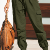 Fashion Solid Color Pocket Cargo Pants - Image 7