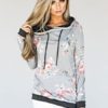 Floral Hoodies Long Sleeve Drawstring Hooded Sweatshhirt - Image 2