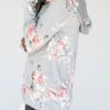 Floral Hoodies Long Sleeve Drawstring Hooded Sweatshhirt - Image 3