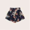 Floral Print Belted Wide Leg Loose Summer Shorts - Image 3