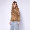 Geometric Floral Bowknot Blouse - Image 3