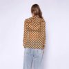 Geometric Floral Bowknot Blouse - Image 7