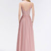 Halter Neck A Line Sleeveless Floor Length Zipper Lace Wedding Party Bridesmaid Dresses - Image 4