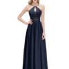 Halter Neck A Line Sleeveless Floor Length Zipper Lace Wedding Party Bridesmaid Dresses - Image 6