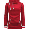Hooded Long Sleeve Striped Fleece Hoodie Dress - Image 2