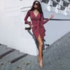 Irregular Sexy Off Shoulder Bodycon Mini Dress
