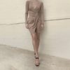 Irregular Sexy Off Shoulder Bodycon Mini Dress - Image 4