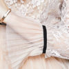 Jewel Neck Long Sleeves Layered Buttons Mini Dress - Image 4