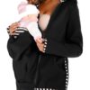 Kangaroo Hoodie Baby Carrier Pocket Pouch Holder Hooded Sweatshirt - Image 5