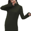Long Sleeve High Collar Casual Longline Sweatshirt - Image 3