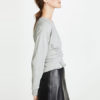 Long Sleeve Round Neck Tie Waist Pullover Sweatshirt - Image 2