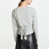 Long Sleeve Round Neck Tie Waist Pullover Sweatshirt - Image 3