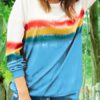 Long Sleeve Sweatshirts Ombre Women Oversized Casual Top - Image 7