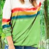 Long Sleeve Sweatshirts Ombre Women Oversized Casual Top - Image 8