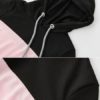 Long Sleeves Color Block Hooded Sweatshirt - Image 4