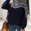 Long Sleeves Leopard Print Hooded Sweatshirt - Image 2