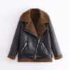 Moto Biker Style PU Leather Jacket