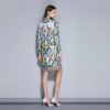 Casual Bow Tie Long Sleeve Shirt Dress - Image 2