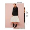 Notched Collar Double Breasted Midi Blazer Elegant Dress - Image 2