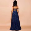 Off Shoulder Sexy Elegant High Split Backless Maxi Dress - Image 5