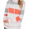 Outerwear Hoodies Long Sleeves Stripes Hooded Sweatshirt