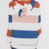 Outerwear Hoodies Long Sleeves Stripes Hooded Sweatshirt - Image 4