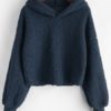 Outerwear Hoodies Long Sleeves Velvet Hooded Sweatshirt - Image 6
