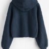 Outerwear Hoodies Long Sleeves Velvet Hooded Sweatshirt - Image 7