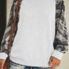 Outerwear Long Sleeves Two Tone Sweatshirt