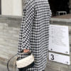Plaid Turndown Collar Pockets Casual Coat - Image 3