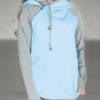 Pullover Hoodie Long Sleeve Two Tone Hooded Sweatshirt