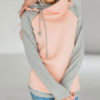 Pullover Hoodie Long Sleeve Two Tone Hooded Sweatshirt - Image 3