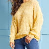Pullovers Jewel Neck Long Sleeves Acrylic Sweaters - Image 3