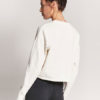 Rose Embroidered Long Sleeve Crop Logo Sweatshirt - Image 2