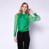 Sexy Casual Bowknot Transparent Shirt - Image 3