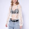 Sexy Crochet Floral Transparent Blouse - Image 6