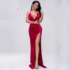 Sexy Deep V Off Shoulder Backless Maxi Dress - Image 10