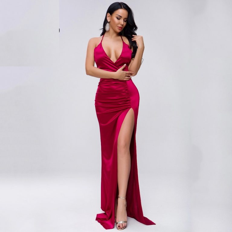 Sexy Deep V Off Shoulder Backless Maxi Dress - Image 10