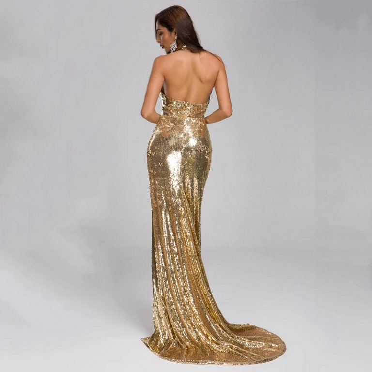 Sexy Deep V Off Shoulder Backless Maxi Dresses - Image 2