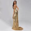 Sexy Deep V Off Shoulder Backless Maxi Dresses - Image 3