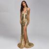 Sexy Deep V Off Shoulder Backless Maxi Dresses - Image 4