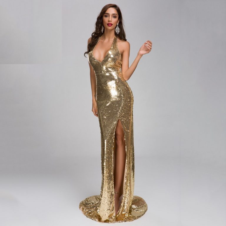 Sexy Deep V Off Shoulder Backless Maxi Dresses - Image 6