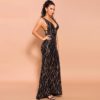 Sexy Deep V Off Shoulder Maxi Dress - Image 5