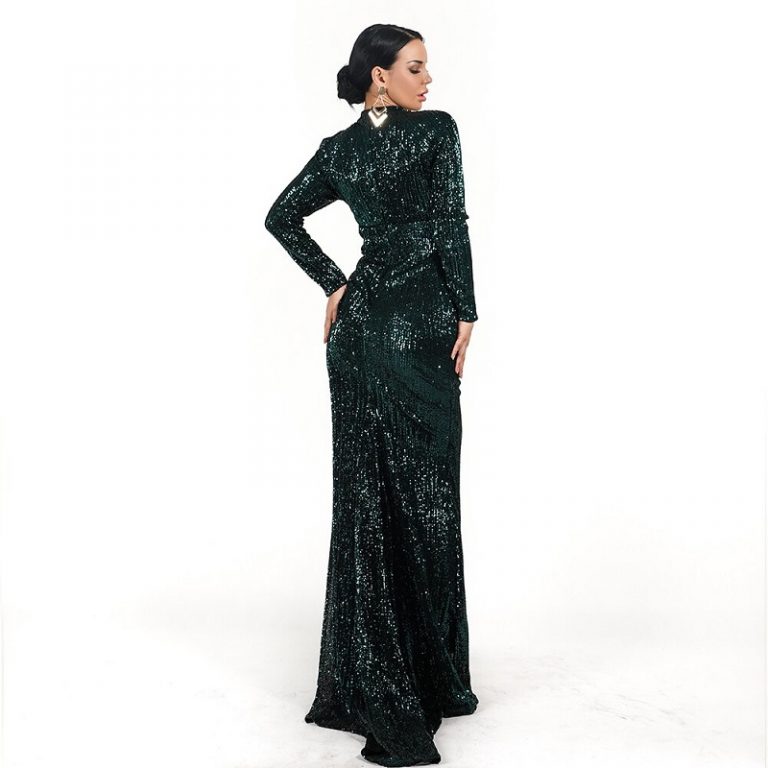 Sexy High Neck Hollow Out Maxi Dresses - Image 6