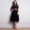 Sexy High Neck Long Sleeve Dot Mini Dress - Image 8
