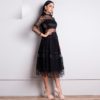 Sexy High Neck Long Sleeve Dot Mini Dress - Image 10