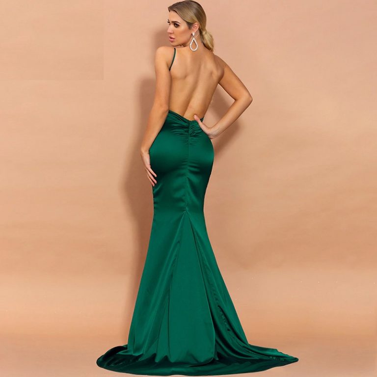 Sexy Irregular Neck Off Shoulder Backless Maxi Dresses - Image 6